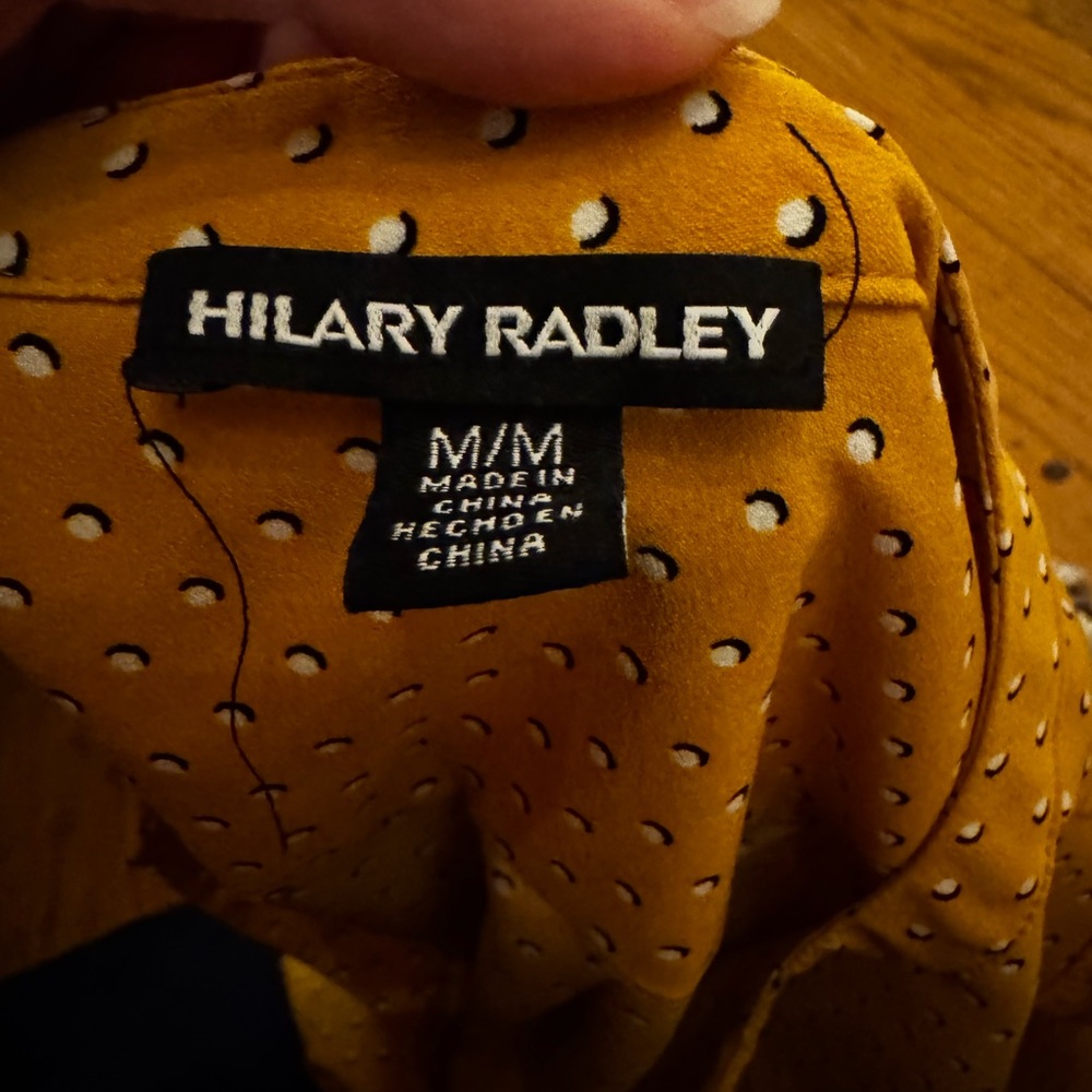 Hilary Radley Yellow Polka Dot Top